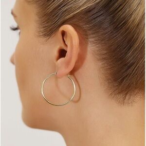 14K Solid Gold Hoop Vintage Earring